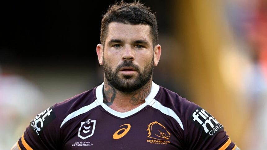 Adam Reynolds in Broncos jersey during NRL game