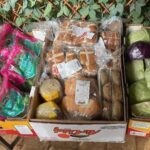 Boxes of rescued food outside Sydney home from dumpster diving