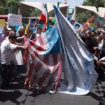Destroyed missile launch site in Iran following American airstrike
