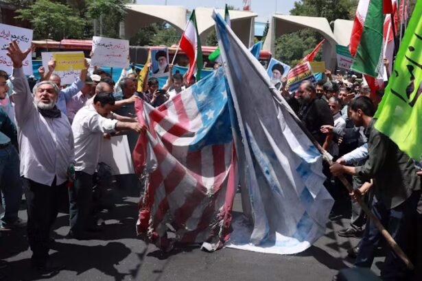 Destroyed missile launch site in Iran following American airstrike