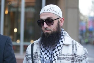 Wissam Haddad leaves Sydney Federal Court after alleged anti-Semitic speech hearings