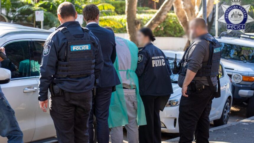 Jonathan Fagan escorted by undercover police after cocaine bust