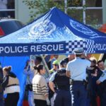 Emergency responders at the scene of a fatal light rail accident in Surry Hills, Sydney