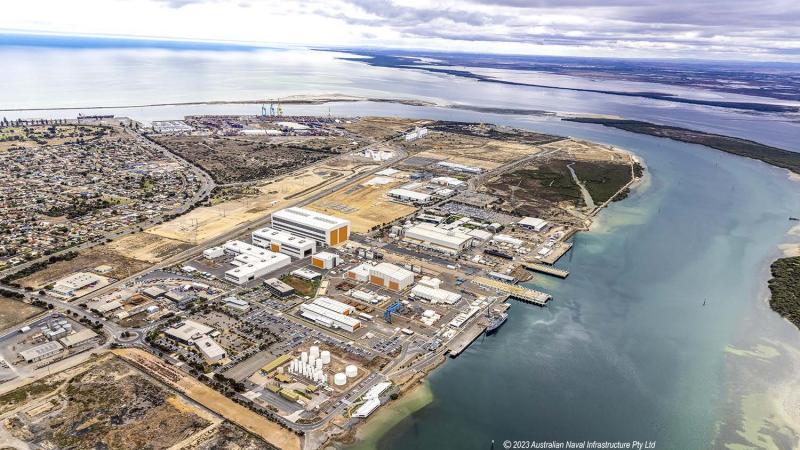 Naval shipbuilding project under construction