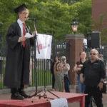 Students protesting on campus
