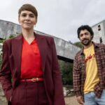 Tasma Walton and Hunter Page‑Lochard on set