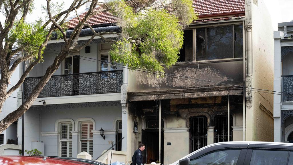 Tragic Petersham House Fire Under Investigation by NSW Police Petersham house fire scene at night