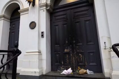 The East Melbourne Synagogue was targeted by an arsonist. Con Chronis/AAP
