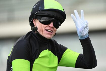 Craig Williams sealed a treble at Caulfield with In Flight. Picture: Getty Images