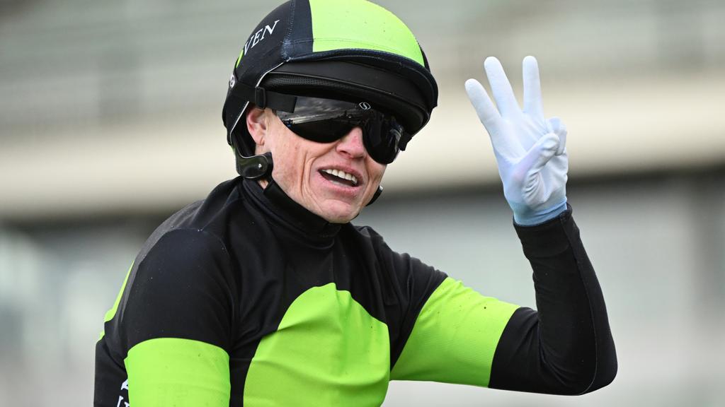 Craig Williams sealed a treble at Caulfield with In Flight. Picture: Getty Images