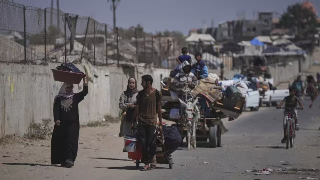 Between 50,000 and 80,000 people were in the area when the evacuation order was issued, according to initial estimates from the UN's humanitarian agency OCHA. Source: AP / Abdel Kareem Hana