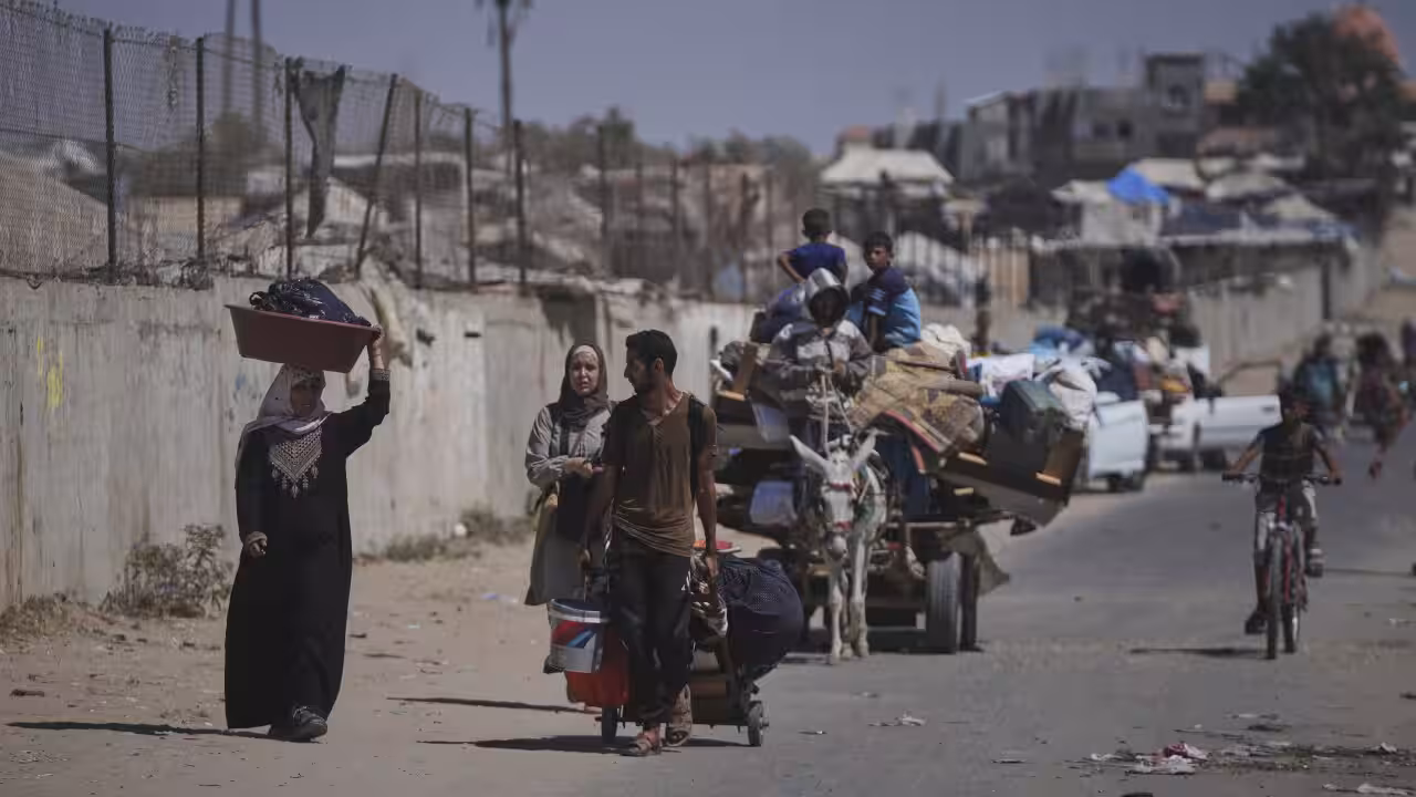 Between 50,000 and 80,000 people were in the area when the evacuation order was issued, according to initial estimates from the UN's humanitarian agency OCHA. Source: AP / Abdel Kareem Hana