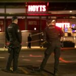 Police at the scene of Westfield Shopping Centre in Mt Druitt, where a critical incident investigation has been declared after a man was shot dead by police on Saturday. Picture: NewsWire / Julian Andrews.