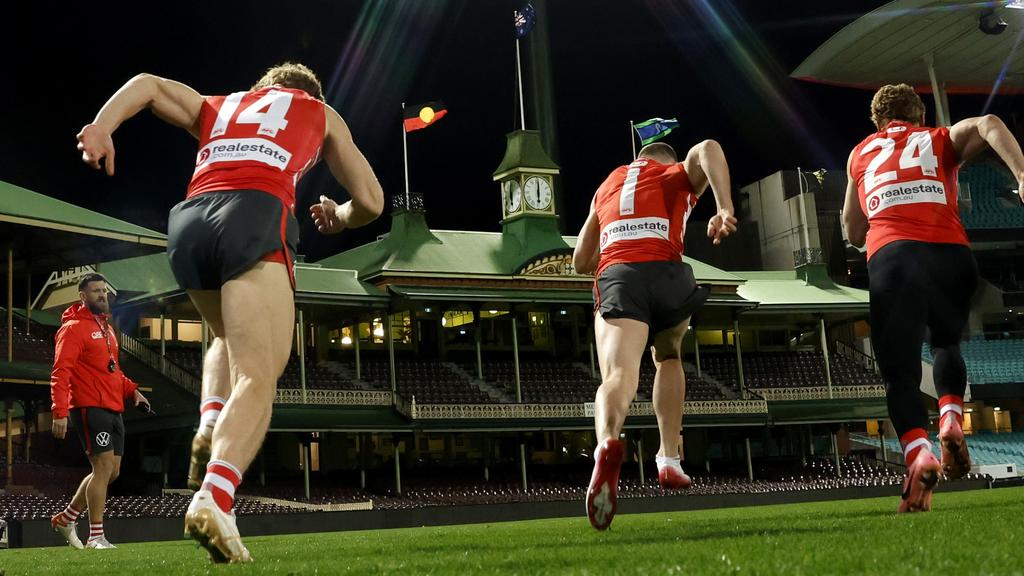 Toby Greene wore metal studs during poor SCG conditions